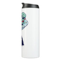 Alien UFO Glow in the Dark Green Tumbler Cup Stainless Steel with