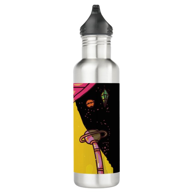 Alien Abduction Stainless Steel Water Bottle (Right)
