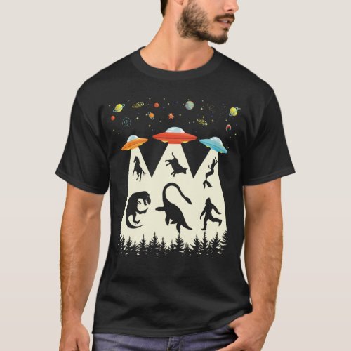 Alien Abduction T_Rex Loch Ness Bigfoot Funny T_Shirt