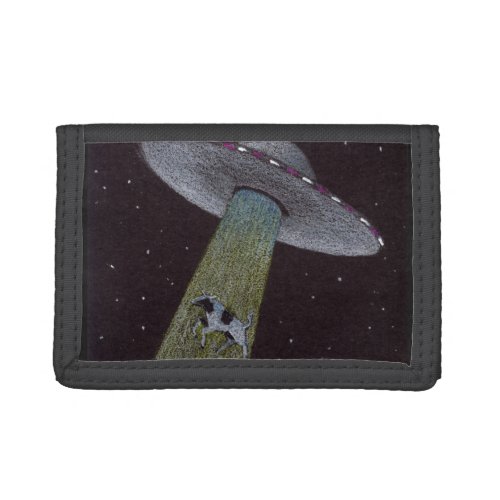 Alien Abduction Tri_fold Wallet