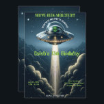 Alien Abduction UFO Blue Clouds Birthday Party Invitation<br><div class="desc">Customize any way you want.</div>