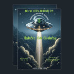 Alien Abduction UFO Blue Clouds Birthday Party Invitation<br><div class="desc">Customize any way you want.</div>