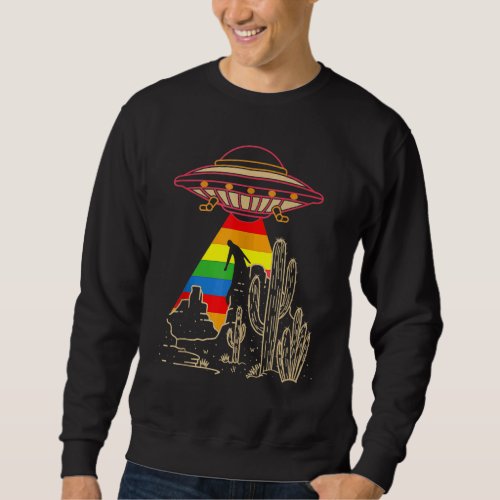 Alien Abduction Ufo Pansexual Gay Pride Lgbt 2022 Sweatshirt