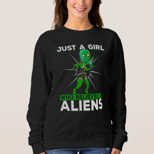 Alien Abduction Ufo Science Fiction Girls Women Al Sweatshirt