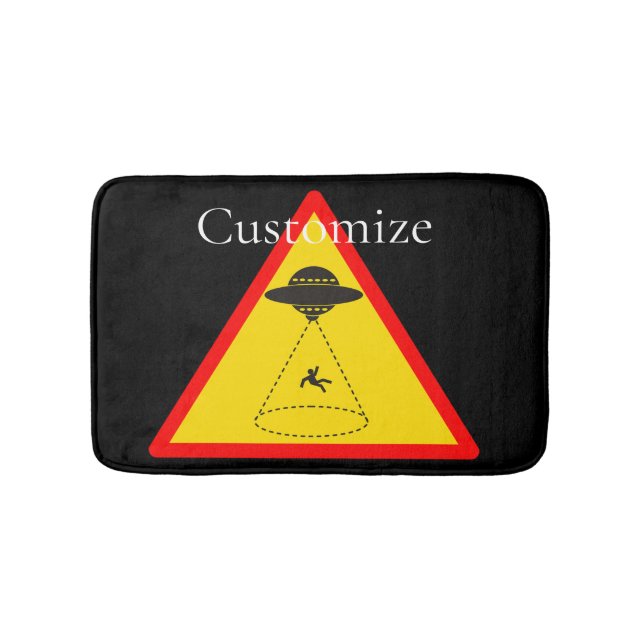 Alien Abduction UFO Thunder_Cove Bath Mat (Front)