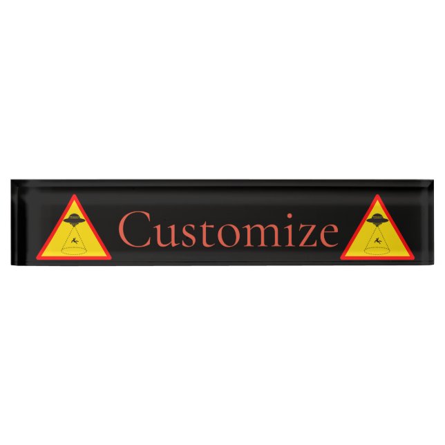 Alien Abduction UFO Thunder_Cove Desk Name Plate (Front)