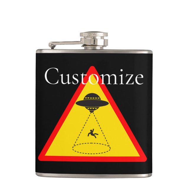 Alien Abduction UFO Thunder_Cove Flask (Front)