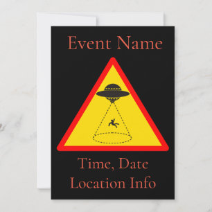Alien Abduction UFO Thunder_Cove Invitation