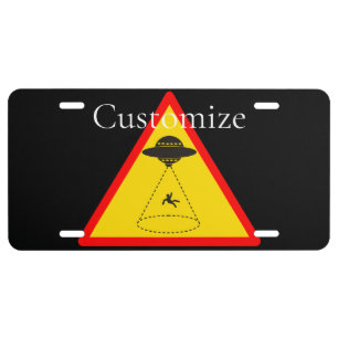 Alien Abduction UFO Thunder_Cove License Plate