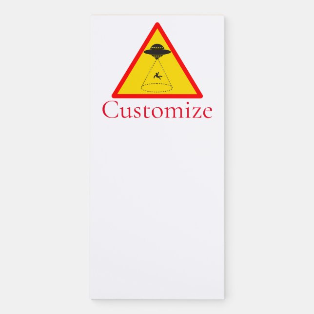 Alien Abduction UFO Thunder_Cove Magnetic Notepad (Front)