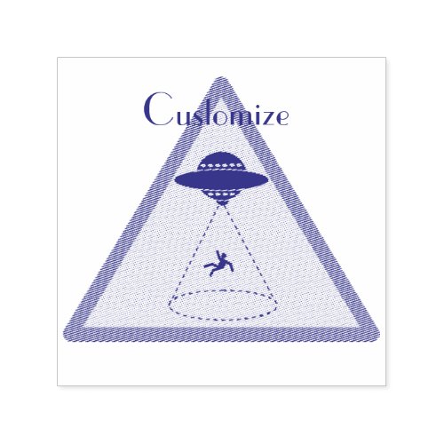 Alien Abduction UFO Thunder_Cove Self_inking Stamp