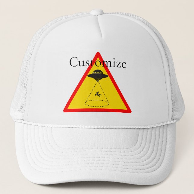 Alien Abduction UFO Thunder_Cove Trucker Hat (Front)