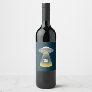 Alien Abduction  Wine Label