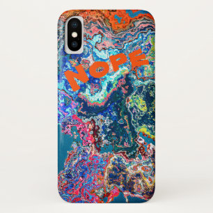 Alien Agate Stone Imitation & Your Word iPhone X Case