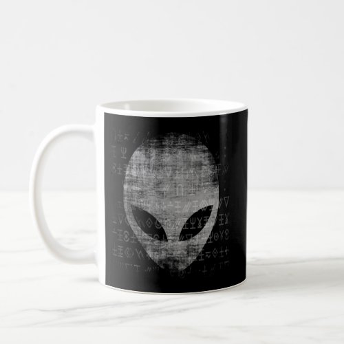 Alien Alien Symbols Ufo Alien Head Coffee Mug
