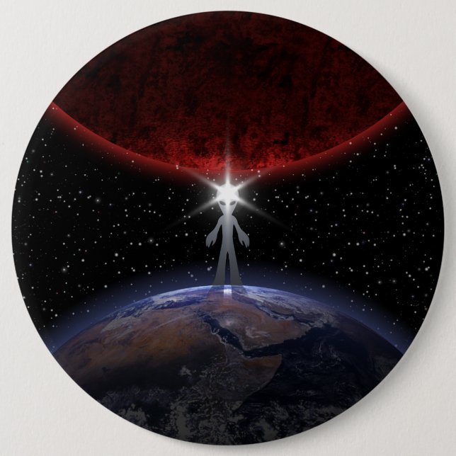 Alien Among The Planets Button (Front)