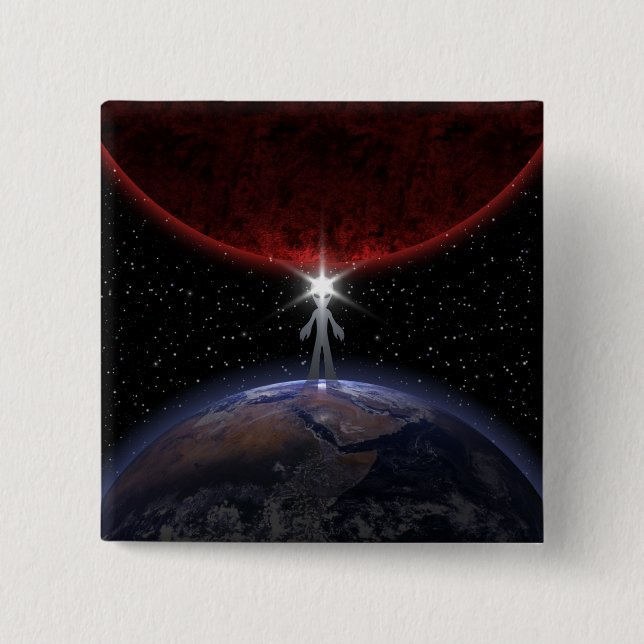 Alien Among The Planets Button (Front)