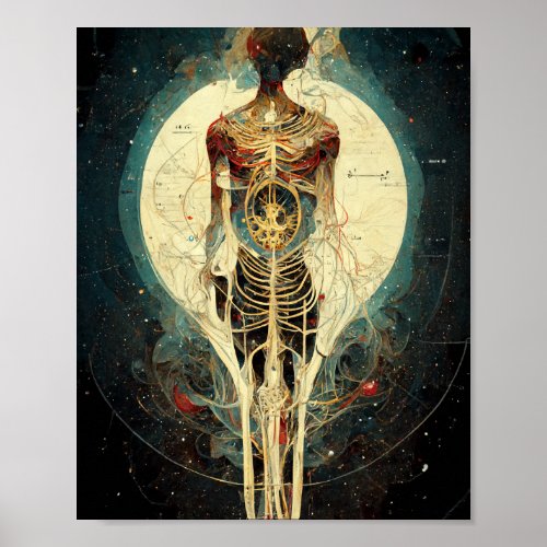 Alien Anatomy 1 Science Fiction Art Poster