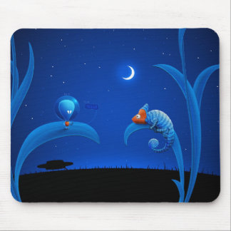 Alien and Chameleon Mouse Pad