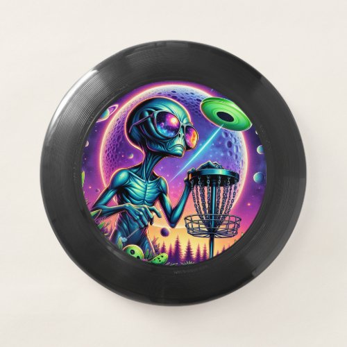 Alien and Flying Disc Golf Saucer