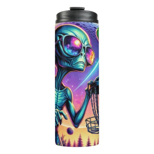 Alien and Flying Disc Golf Saucer Thermal Tumbler