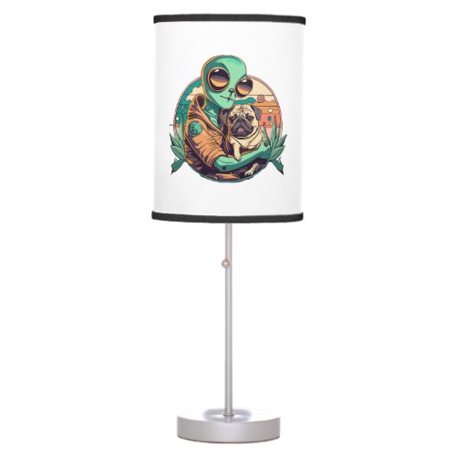 Alien and Pug Table Lamp