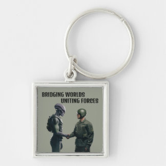 Alien and Soldier Keychain