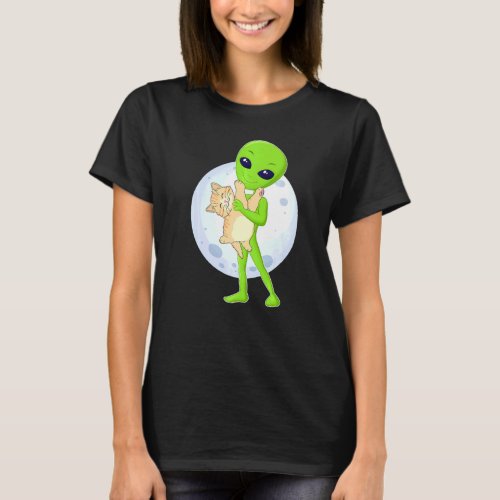 Alien And The Cat Ufo 51 Area Ive Always Believed  T_Shirt