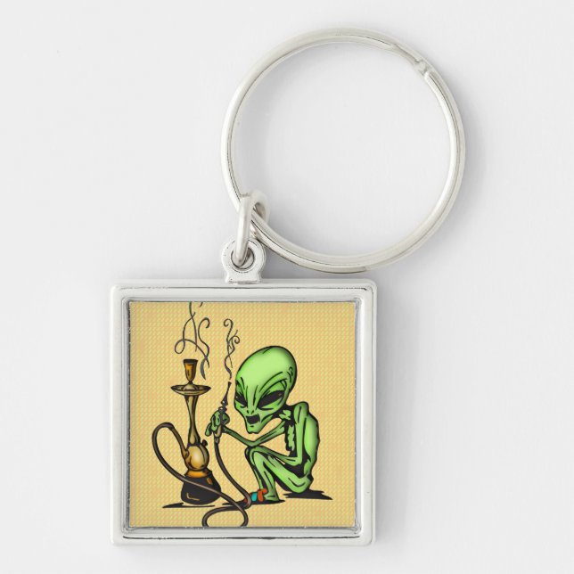 Alien and Water Pipe Keychain (Front)
