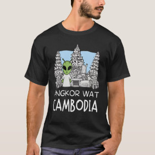 Alien Angkor Wat Khmer Historical Temple Cambodia T-Shirt