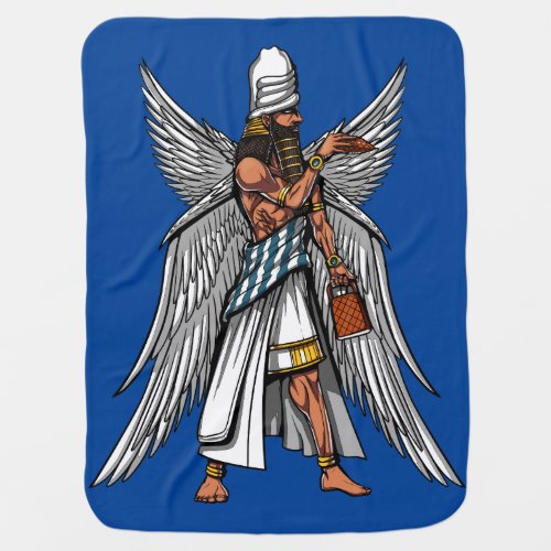 Alien Anunnaki God Ancient Sumerian King Baby Blanket