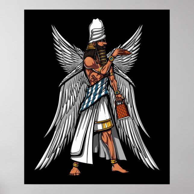 Alien Anunnaki God Ancient Sumerian King Poster (Front)