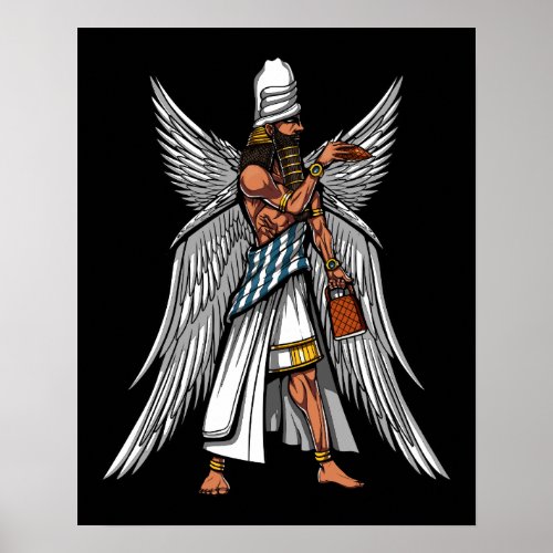 Alien Anunnaki God Ancient Sumerian King Poster