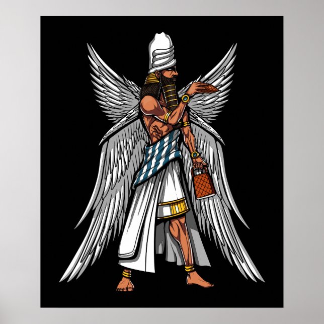 Alien Anunnaki God Ancient Sumerian King Poster (Front)
