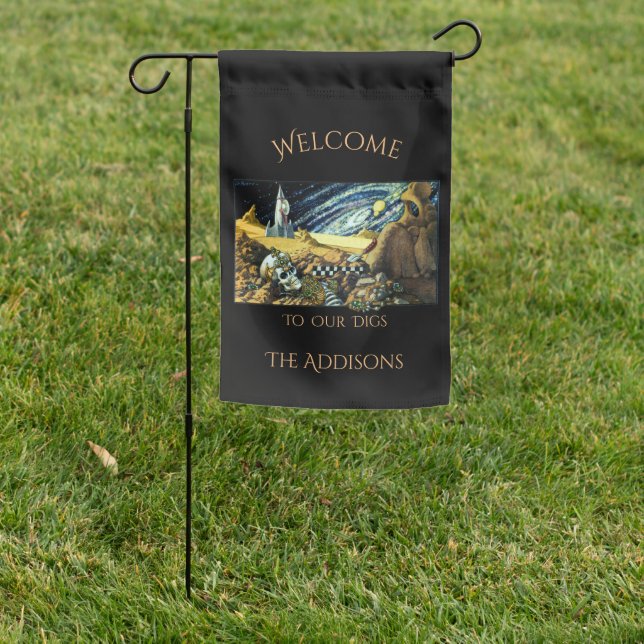 Alien Archeology Garden Flag (In SItu)