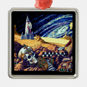 Alien Archeology Metal Ornament