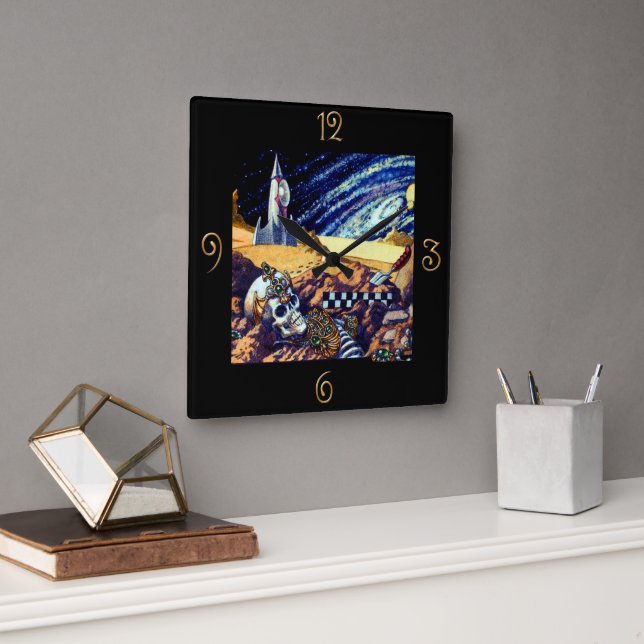 Alien Archeology Square Wall Clock (Office)