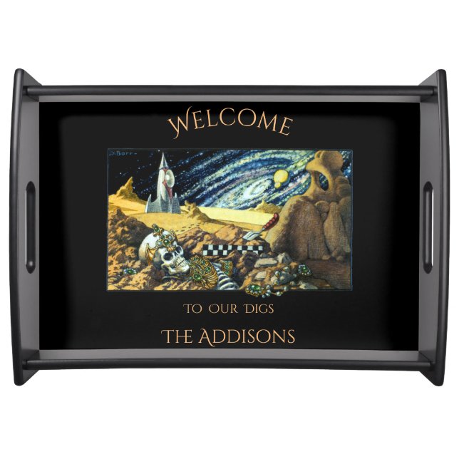 Alien Archeology Welcome  Serving Tray (Front)