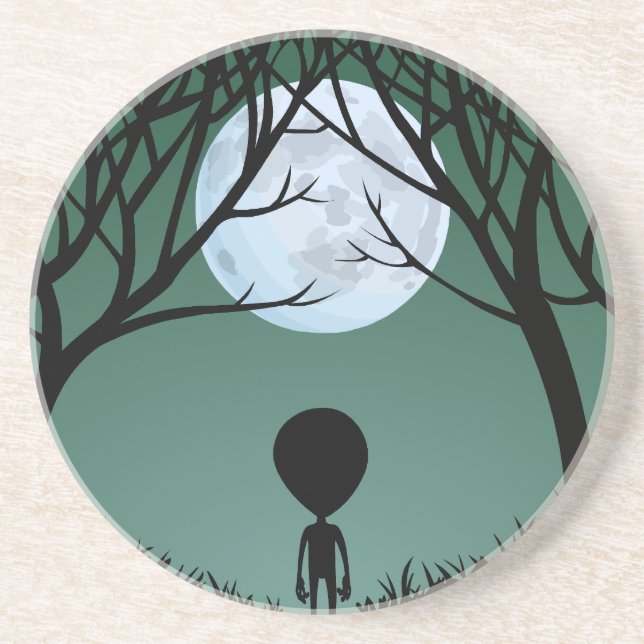 Alien Art Coasters Extraterrestrial Gifts & Decor (Front)