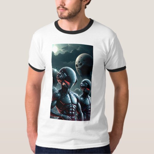 Alien Art Enigmatic Extraterrestrial creations T_Shirt