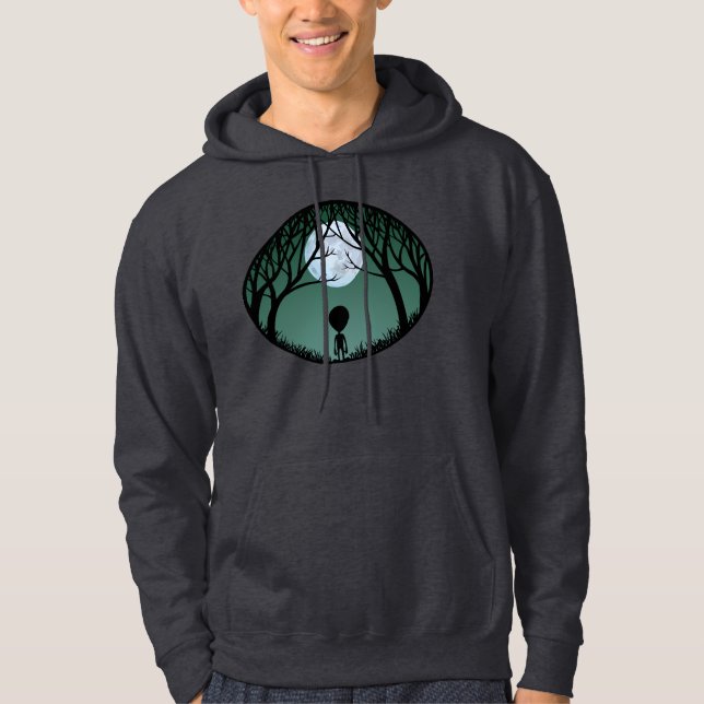 Alien Art Hooded Sweatshirt Alien Hoodie Shirts (Front)