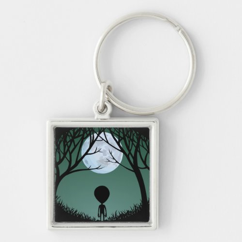 Alien Art Key Chain Extraterrestrial Gifts  Decor