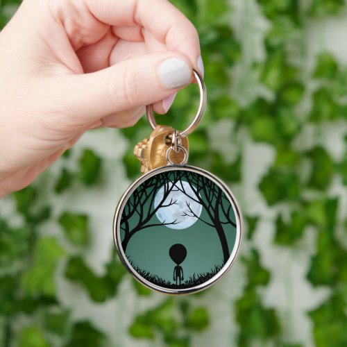 Alien Art Key Chain Extraterrestrial Gifts  Decor