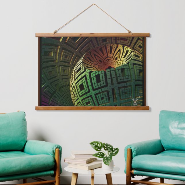 Alien Artifact by Xzendor7 Hanging Tapestry (Living Room)