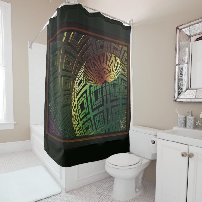 Alien Artifact by Xzendor7 Shower Curtain (In Situ)