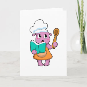 Alien as Cook with Cookbook Card