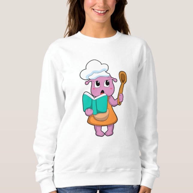 Alien as Cook with Cookbook Sweatshirt (Front)