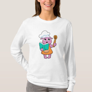 Alien as Cook with Cookbook T-Shirt