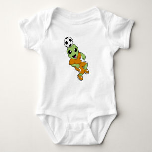 Alien at Soccer Sports Baby Bodysuit