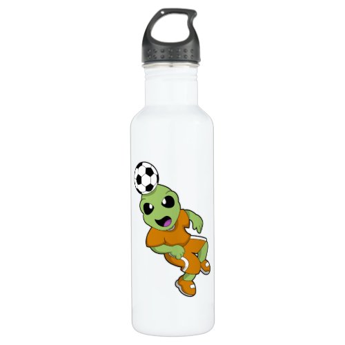 Alien at Soccer Sports Stainless Steel Water Bottle